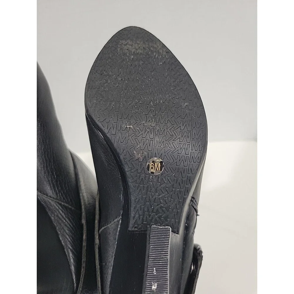MICHAEL KORS Bassey Black Leather Convertible Boots Size 6M